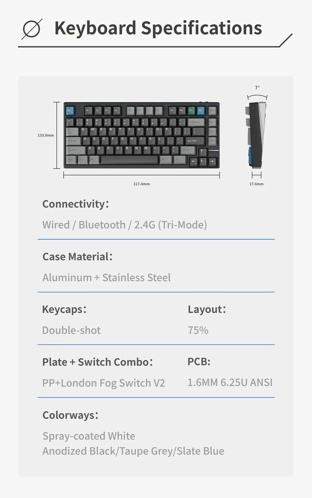 Neo75 Pre-Built Wireless Mechanical Keyboard - Image 8